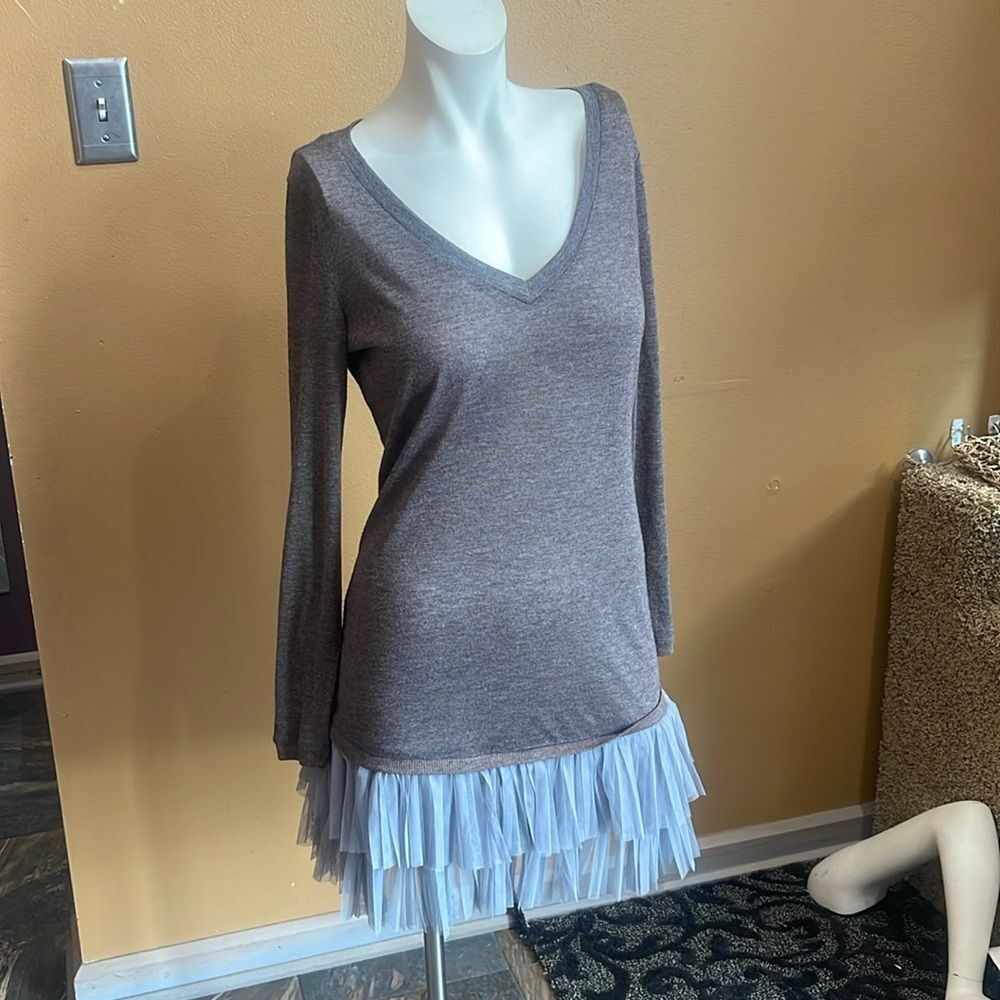 Theme ruffle dress, V-Neck, Size Small